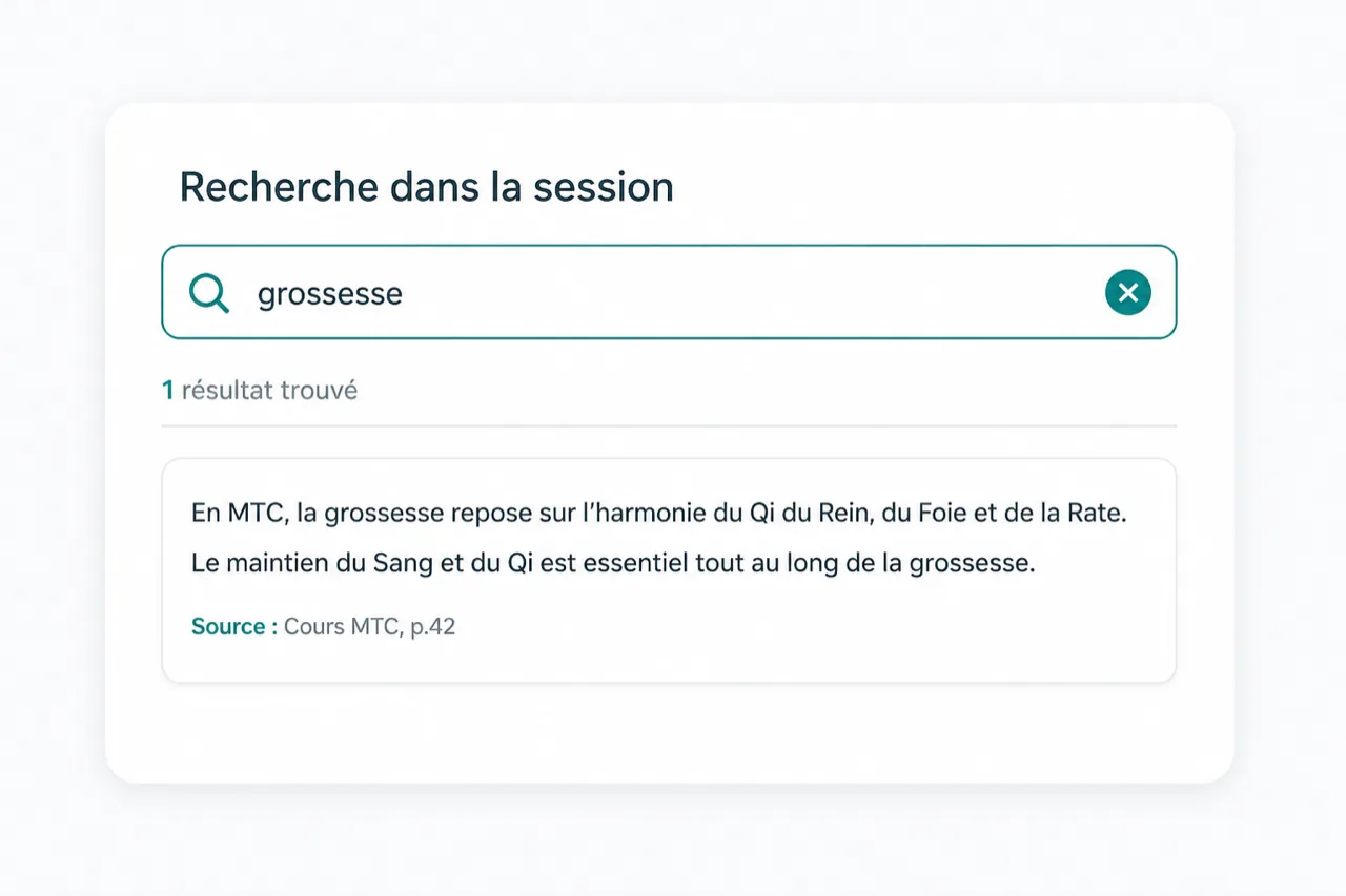 Bibliothèque : Cherchez en pleine séance