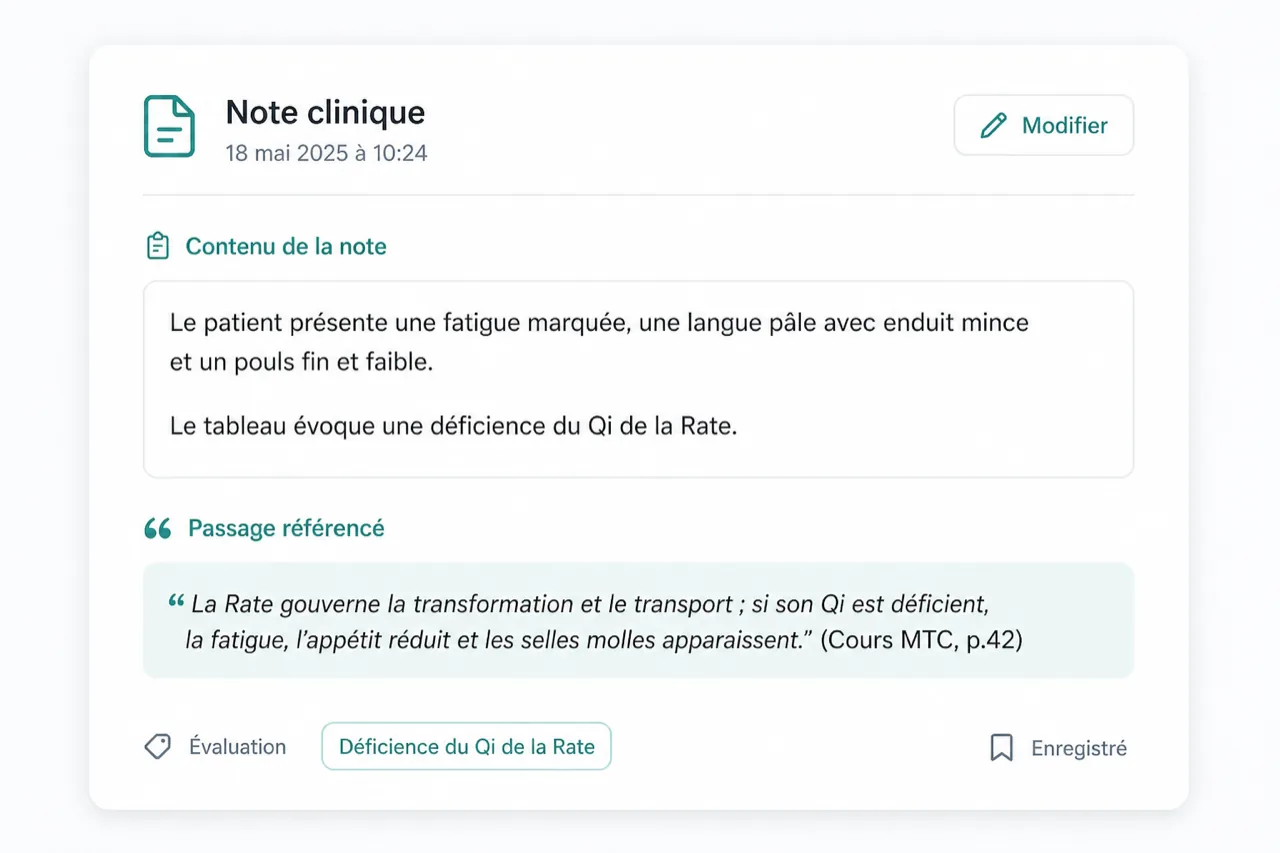 Bibliothèque : Ajoutez le passage à vos notes