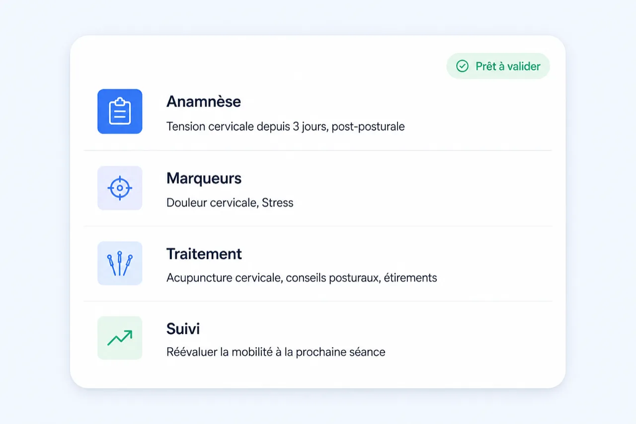 Notes vocales : Un compte rendu structuré, prêt à relire
