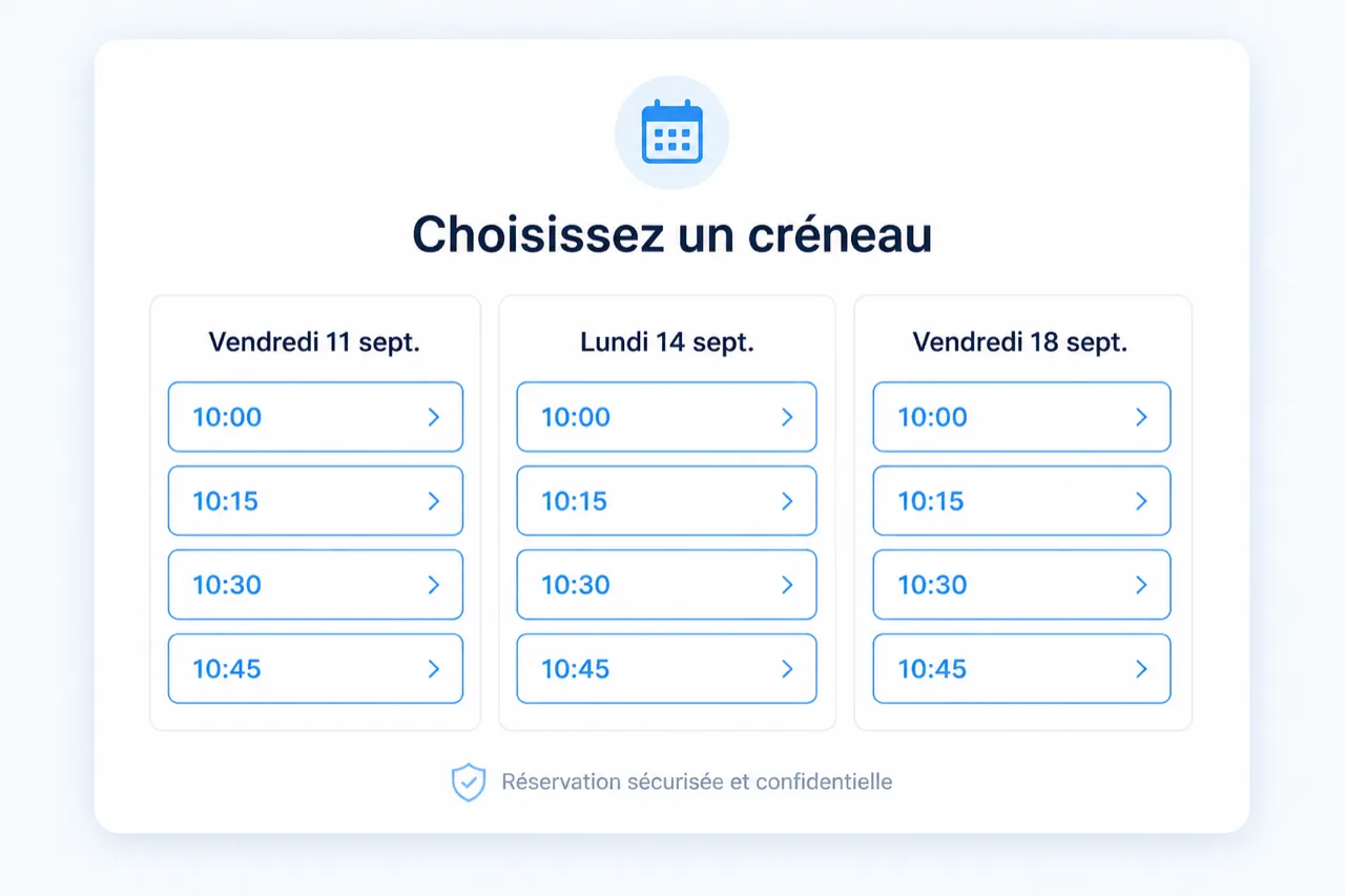 Rendez-vous : Vos patients réservent en ligne