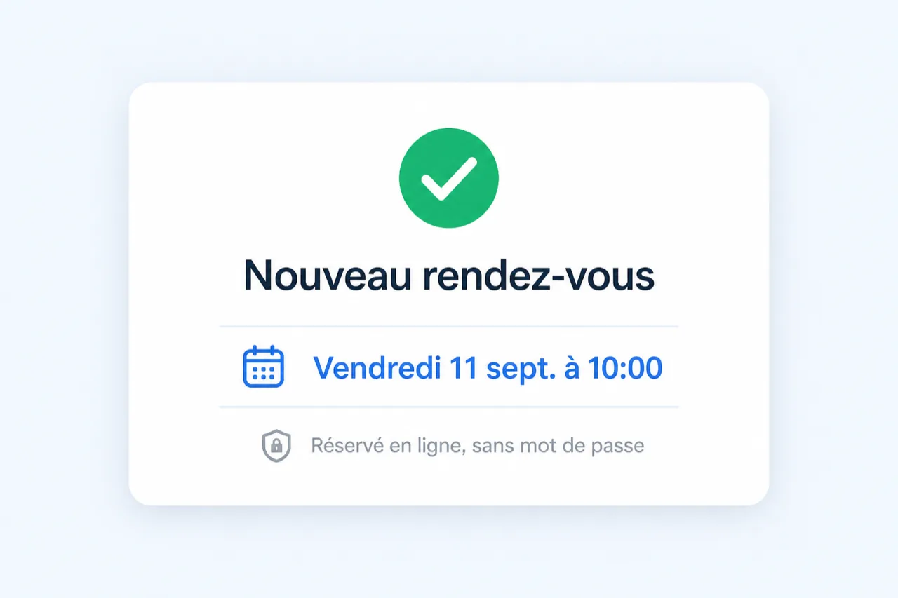 Visibilité : Des patients qui réservent
